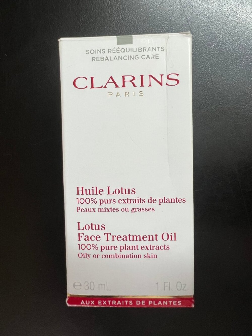 Clarins Lotus Face Treatment Oil, 1 Oz / 30 mL